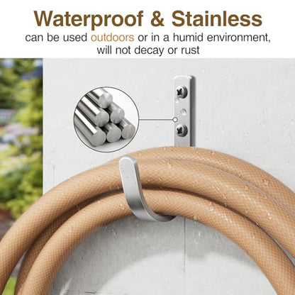 10-Pack 22LB Wall Hooks for Hanging Towel/Coat, Brushed Nickel - color: Silver, size: 10 Pack
