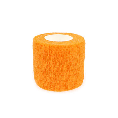 Self Adhesive Bandage Wrap Animal Cohesive Bandage Self Adherent Wrap First Aid Tape for Dogs Cats Horses Birds & Wrist Healing Ankle Sprain Swelling - color: 2 Inch Orange 12 Rolls