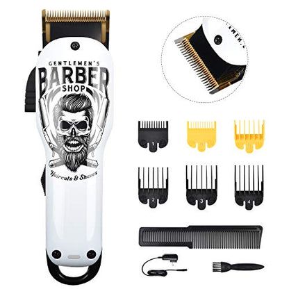 BESTBOMG® Professional Hair Clipper for Men, Barber Grooming Kit, BS-Y4 - color: White-1