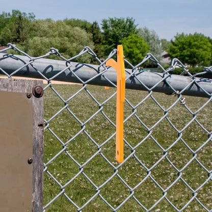 QWORK Chain Link Banana Clip, 5 Packs Hook Loop Mesh Tools, Steel Fence Stretcher Tensioning Kit for Barbed Wire, Fence Wire