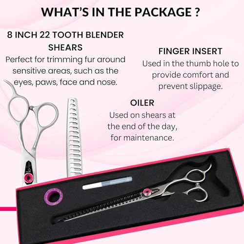 Kenchii Love Dog Grooming Shears, 22 Tooth Blender - size: 22 Tooth Blender