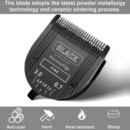 2Pack 5 in 1 Blades Dog Grooming Blade Compatible with Wahl Bravura Clipper | For Animal Clipper, Arco, Bravura, Chromado, Creativa, Figura, Motion, For Pet, Dog, and Horse - color: Black/2pc