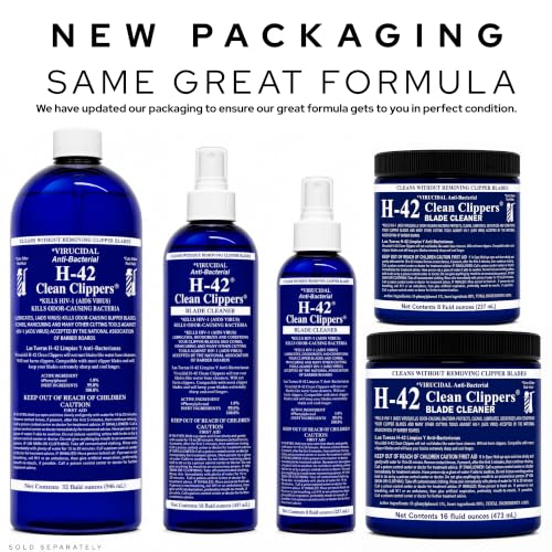 H-42 Professional Clipper Blade Cleaner - Waterless, Cleans & Cools, 8oz Spray Bottle - size: Bottle-8 Fl Oz