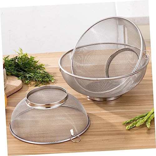 Stainless Steel Mesh Colander Fine Mesh Strainer for Soy Milk Kitchen Strainer for Washing Fruits and Vegetables Draining Pasta Rice and Quinoa 9.44 X 9.44 X 4.05 in