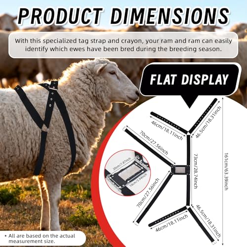 Ram Breeding Marking Harness for Sheep&Goat with Mating Crayon Block Marker