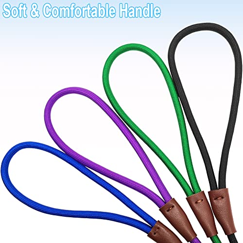 Small Dog Leash 1/4" by 6/8/10FT Lightweight Strong Rope Leash - color: black, size: 1/4" x 6'