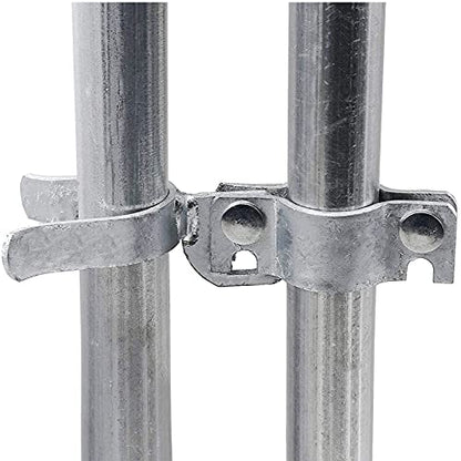 1-3/8" x 1-5/8" Fork Latch Galvanized Fence Gate Latch for Chain Link Fence Gate Frames with Padlock Hole Wall Mount to Post or Wall