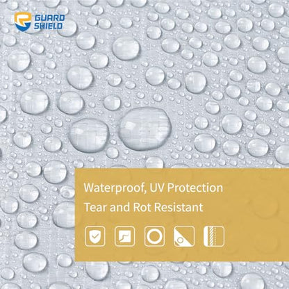 GUARD SHIELD Heavy Duty Tarp 20x40 Feet Silver Multi Purpose Thick Waterproof Poly Tarp Cover 10mil - color: Silver, size: 20x40