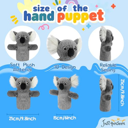 Animal Hand Puppet Educational Toy for Kids Imaginative Play Story Time Adult Hands Fit Classroom Activity Cute Stuffed Wildlife Koala Atuffed Animal Puppet - color: Koala