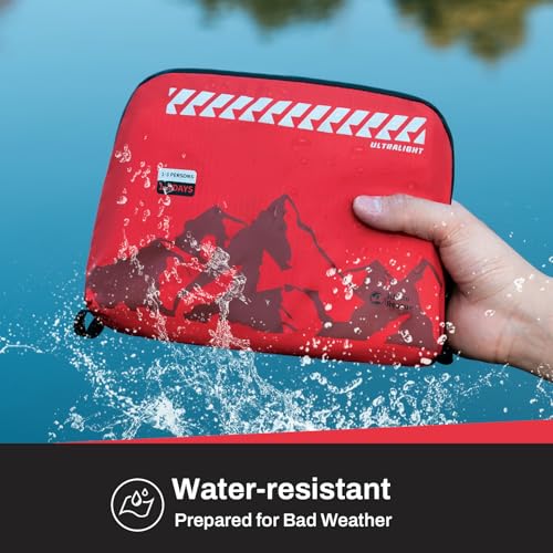 RHINO RESCUE Ultralight Camping First Aid Kit, Water-Resistent Up to 4 Days - size: PRO