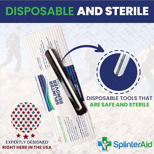 Painless Splinter Removal Kit (30-Pack) | Pull Out Splinters Fast & Easy | Compact First Aid for Home, Travel & Camping | Great for Hiking, Woodworking & Outdoors | No Tweezers Needed