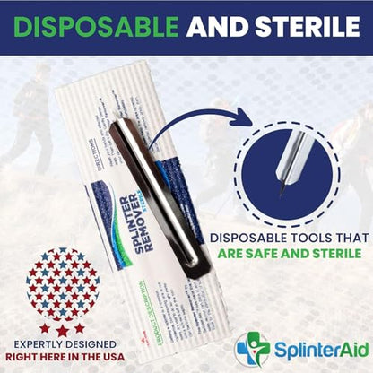 Painless Splinter Removal Kit (30-Pack) | Pull Out Splinters Fast & Easy | Compact First Aid for Home, Travel & Camping | Great for Hiking, Woodworking & Outdoors | No Tweezers Needed