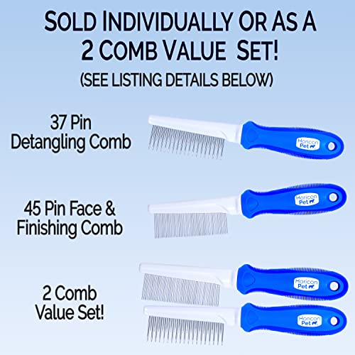 Detangling and Grooming Dog Comb Set for Dogs, Cats, Small Animals - style: 2 Comb Set 37LS/45L