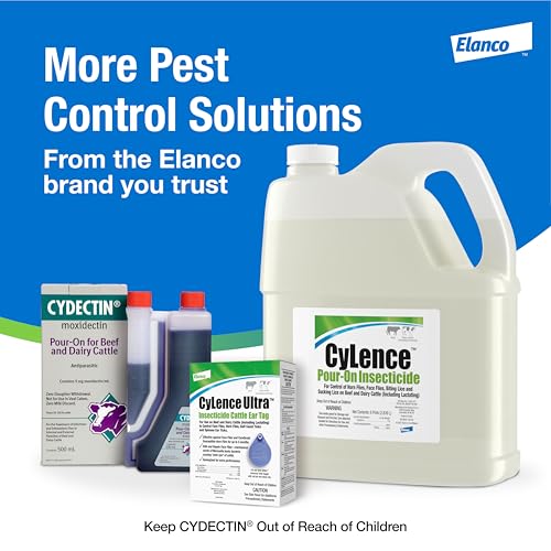 Elanco CyLence Ultra Insecticide Cattle Ear Tags | Fly & Tick Pest Control Ear Tags | 20 Cattle Ear Tags