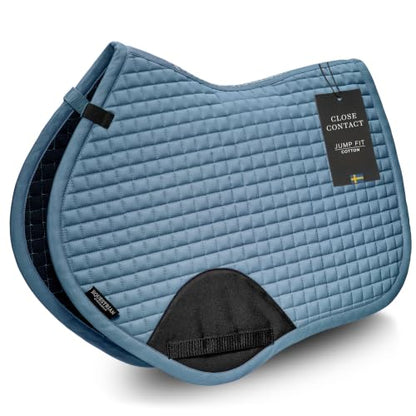 Equestrian Stockholm Close Contact Horse Saddle Pad for Jumping - color: Stone Blue