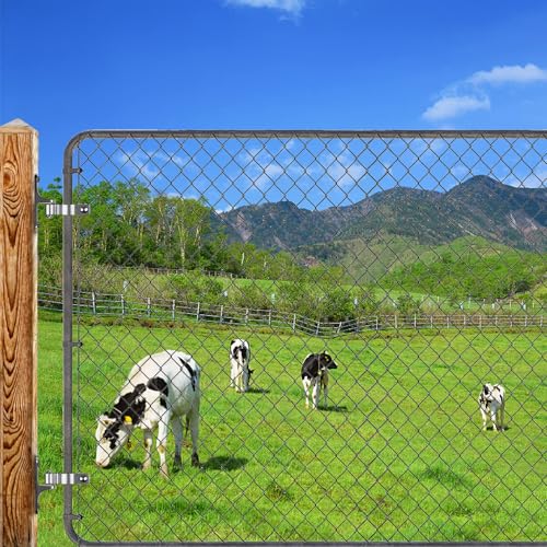 Insaga 2Pack Heavy Duty Wall Mount Gate Hinges, 304 Stainless Steel Chain Link Fence Gate Hinges for Farm, 1-7/8" Pipe Gate Hinge with 5/8" Pin, T-Post Gate Hinge Kit for Wooden & Metal Fence - size: 1-7/8''-2Pack