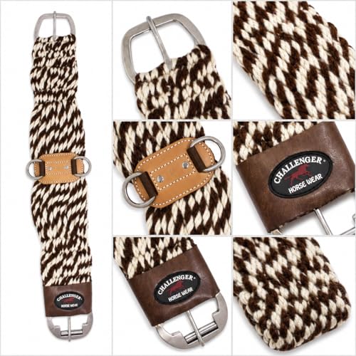 Horse Western 27 Strand Double Weave Two-Tone Mohair Straight Cinch 97RT06 - size: 28"