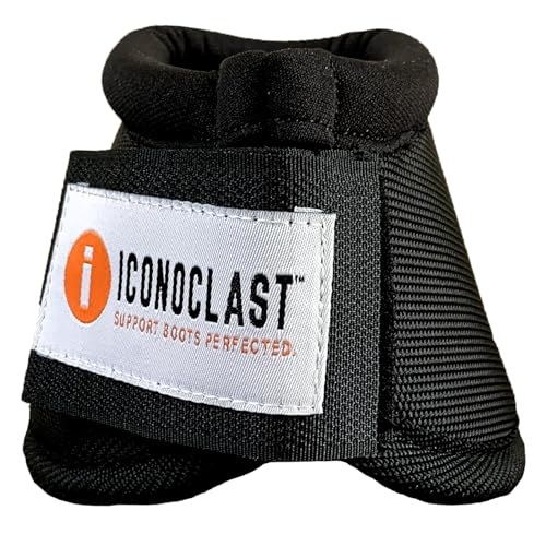 Iconoclast Horse Bell Boots Black XL - color: Black, size: XL