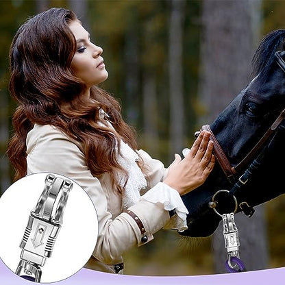 Riakrum 4 Pcs Bungee Horse Trailer Ties with Quick Release Snap,Purple - color: Purple