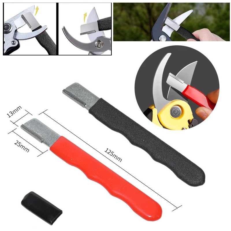 4 Pack Pruning Shears Blade Sharpener Mini Portable Quick Edge Sharpening Carbide Knife Sharpeners for Garden Tool Trimming Knives Cutter Scissor Axe Clipper Pruners Kitchen Garage Outdoor