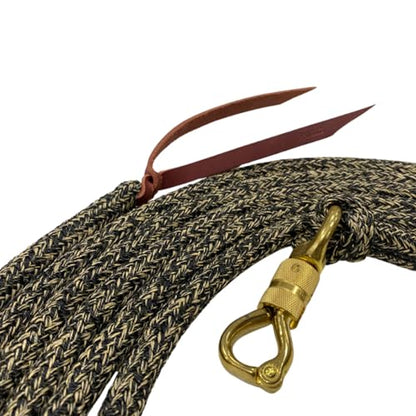 PARELLI 22 Foot Line Ground Training Rope - Strong Everyday Use All-Purpose Large Horse Lead Rope with Loop & Latigo Popper | 9/16" Diameter Smooth Yachting Braid, Vaquero - color: Vaquero