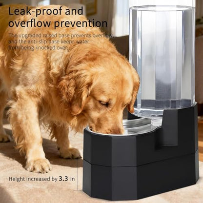 Sfozstra 9L Elevated Dog Water Dispenser: Senior Dog Friendly - color: Black, size: 9L Raised