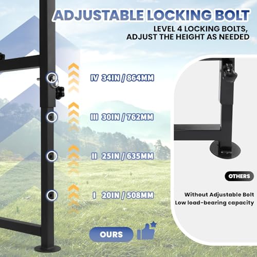 Goat Milking Stand, Metal Sheep Stand with 500lbs Capacity, Adjustable Height 20-32 Inch Goat Stand for Sheep Trimming and Milking, Hoof Stand for Goats and Lambs