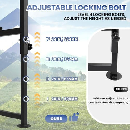 Goat Milking Stand, Metal Sheep Stand with 500lbs Capacity, Adjustable Height 20-32 Inch Goat Stand for Sheep Trimming and Milking, Hoof Stand for Goats and Lambs