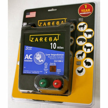 Zareba 10 Mile AC Powered Low Impedance Fence Charger, 0.5 Joule Output - size: (Pack of 1)