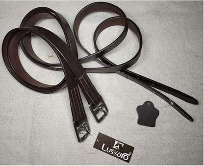 Leather English Riding Horse Saddle Starter Kit Brown Saddle 7 Pcs Combo Pack
