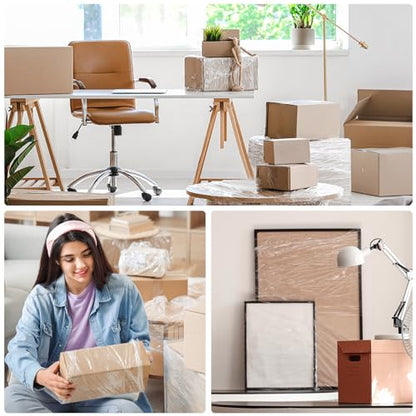 TICONN Stretch Wrap Roll, 5 in x 1000 ft Plastic Wrap for Moving Furniture | Odorless Industrial Strength Stretch Film, 350% Stretchability, Self-Adhering, Ideal for Furniture, Box Protection - style: 5''-4PK