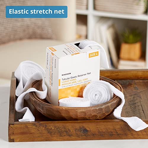 McKesson Tubular Elastic Retainer Net Dressing, Non-Sterile, Hand, Arm, Leg, Foot, Size 4, 10 1/2 in x 25 yd, 1 Count, 2 Pack - size: Size 4 1 Count (Pack of 2)