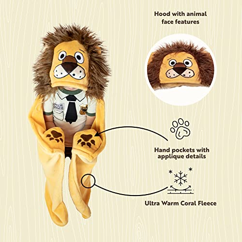 Lazy One Wearable Hooded Blanket for Kids, Animal Hooded Blanket (Lion) - color: Lion Hooded Blanket
