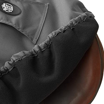 SmithBuilt English Saddle Cover, Gray - Breathable, Waterproof Fleece-Lined Fitted Protector - color: Gray
