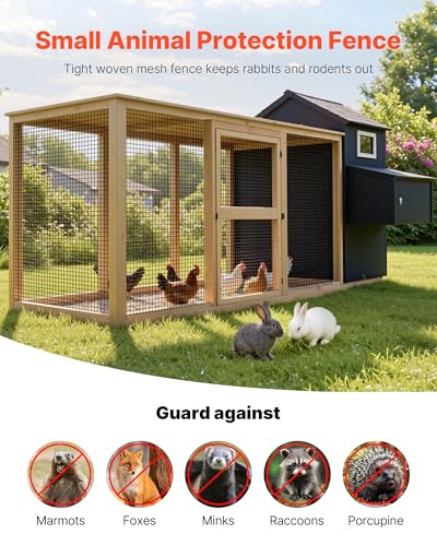 VEVOR Hardware Cloth 60 in x 100 ft, 1/2 in 19 Gauge Galvanized Wire Mesh Roll, Weather-Resistant Vinyl Coated Chicken Wire Fencing, Heavy Duty Welded Garden Plant Fencing for Rabbit Cage Snake Fence - size: 60in*100ft
