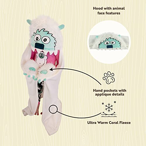 Lazy One Wearable Hooded Blanket for Kids, Animal Hooded Blanket (Yeti) - color: Yeti Hooded Blanket