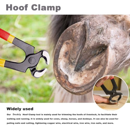 10 Inch Farrier Hoof Trimmer, Sharpener Kit for Goats, Pigs, and Hooved Animals, Professional Hoof Clippers, Rasp, and Trimming Tools, Complete Goat Hoof Care Kit - size: 10-inch