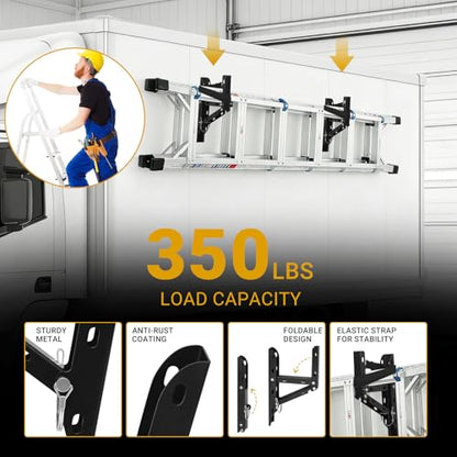Foldable Trailer Ladder Rack, Heavy Duty Side Mount Carrier
