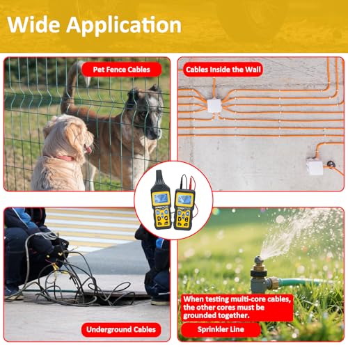 Cable Tester Wire Tracker, Underground Cable Locator - color: Black, Yellow