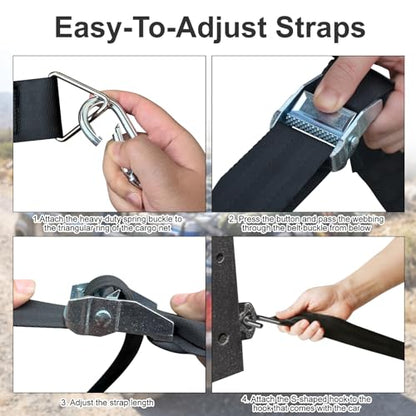 Cargo Net for Pickup Truck Bed, Heavy Duty 1300 lbs Capacity - size: 82" x 50"