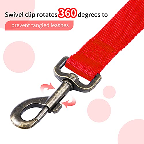 HIKISS Long Dog Leash Obedience Recall Training Agility Lead with Thickening Material for Large Dog - 15ft 20ft 30ft 50ft 100ft Training Leash(Red 15ft) - color: T4:Large Dog Thicken red, size: 15 Feet