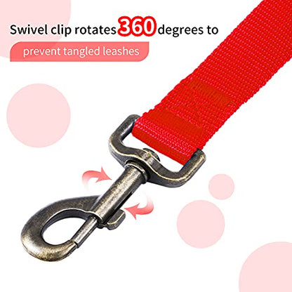 HIKISS Long Dog Leash Obedience Recall Training Agility Lead with Thickening Material for Large Dog - 15ft 20ft 30ft 50ft 100ft Training Leash(Red 15ft) - color: T4:Large Dog Thicken red, size: 15 Feet