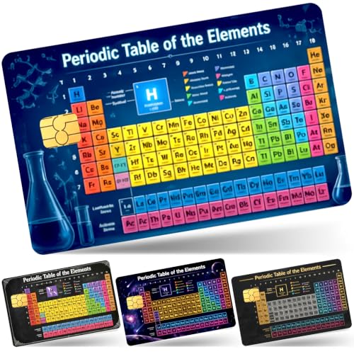 4PCS Periodic Table of Elements Credit Card Skin, Debit Cards Cover Decal - color: Periodic Table of Elements