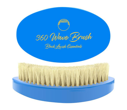 360 Wave Brush, Soft, Build Deeper Waves & Hard Boar Bristle, Curved Design, Black Lavish Essentials Signature (Soft Brush, Sky Blue) - color: Sky Blue, size: Soft Brush