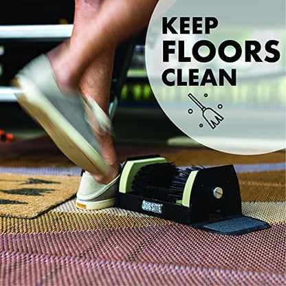 Jobsite Boot Scrubber - Outdoor Shoe Scraper Cleaner Brush - Extra Wide - color: Black & Tan