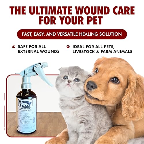 Pet Wound Care Spray with Trigger, Animal Wound Cleaner, 16 oz, No-Sting