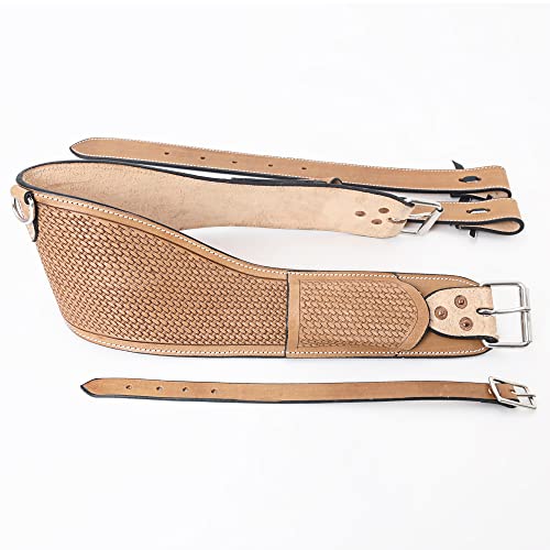 HILASON Horse Western Carved Leather Rear Flank Back Cinch Girth Saddle Billets Comfytack | Billet Strap