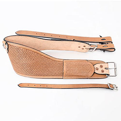 HILASON Horse Western Carved Leather Rear Flank Back Cinch Girth Saddle Billets Comfytack | Billet Strap