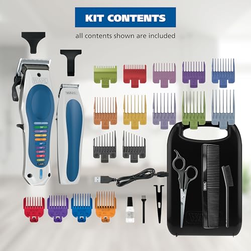 Wahl Lithium-Ion Color Pro Cordless Hair Clipper & Trimmer Haircutting Kit