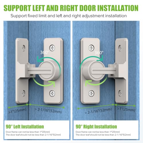 Barn Door Lock Hardware, 90 Degree Flip Latch Privacy Lock, Nickel | Heavy Duty Zinc Alloy Sliding Barn Door Latch for Bathroom, Bedroom, Closet, Garage, Shed and Gate - color: Nickel-1PC